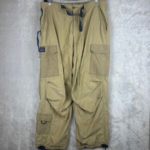 Abercrombie and Fitch Mens Khaki Cargo Pants L Relaxed Fit Tactical Gorpcore Tan